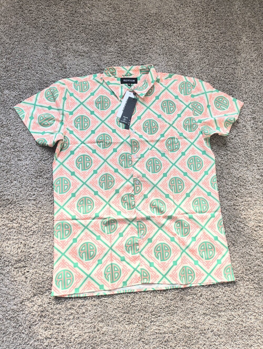 Mens Reason brand Short Sleeve Casual Shirt Size XXL